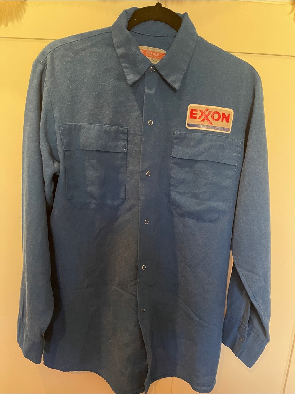 Vintage Exxon workwear snap shirt